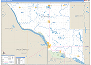 Big Stone County Wall Map Basic Style